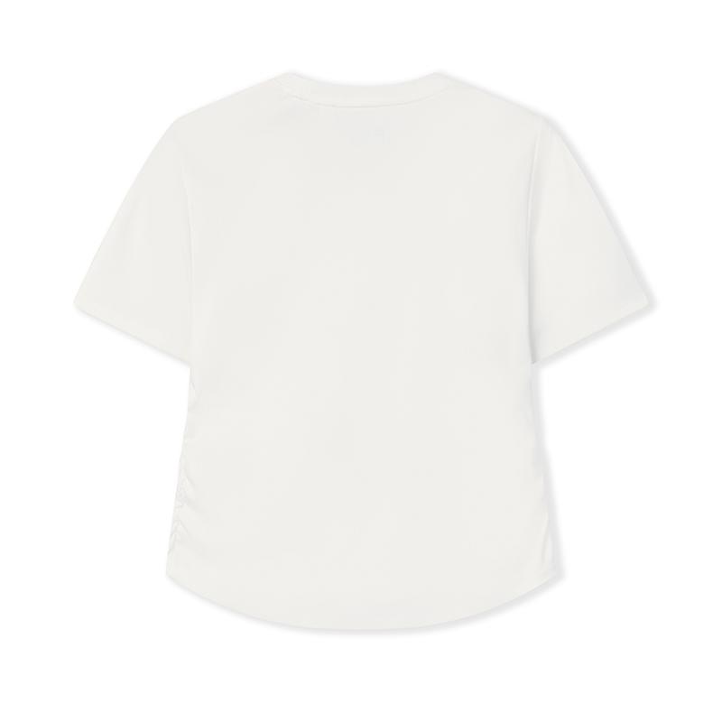 FILA Original Embroidered Dog Slim Fit Short Sleeve T-Shirt Women tops F61W629108F-WT