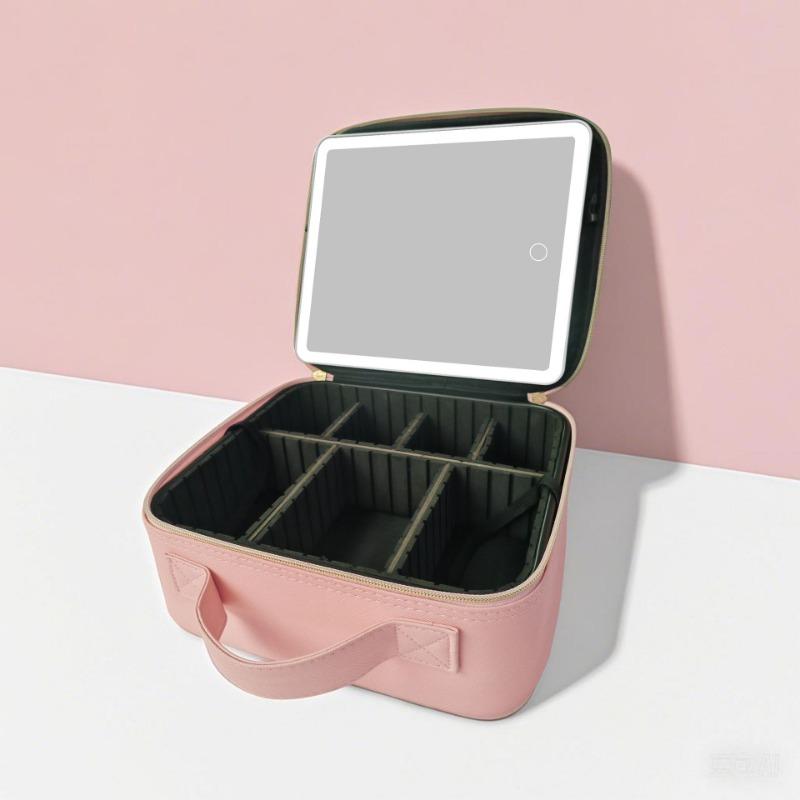 

Легкий макияж Косметичка Casemirror Портативная Ручнаябольшая Вместимостьмаленькая 26*24*9.5cm розовый