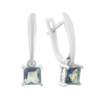 Silver Earrings with Mystic Topaz 1ct (2203742)