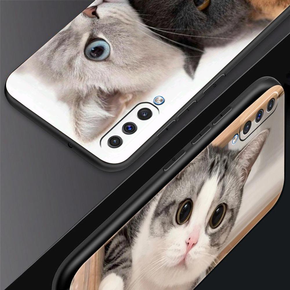 Kawaii Love Cat Phone Case For Samsung Galaxy A56 A36 A26 A34 A17 A16 A06 A14 A12 A54 A72 A70 A24 A22 A20e A52 A50 A40 A32 Cover
