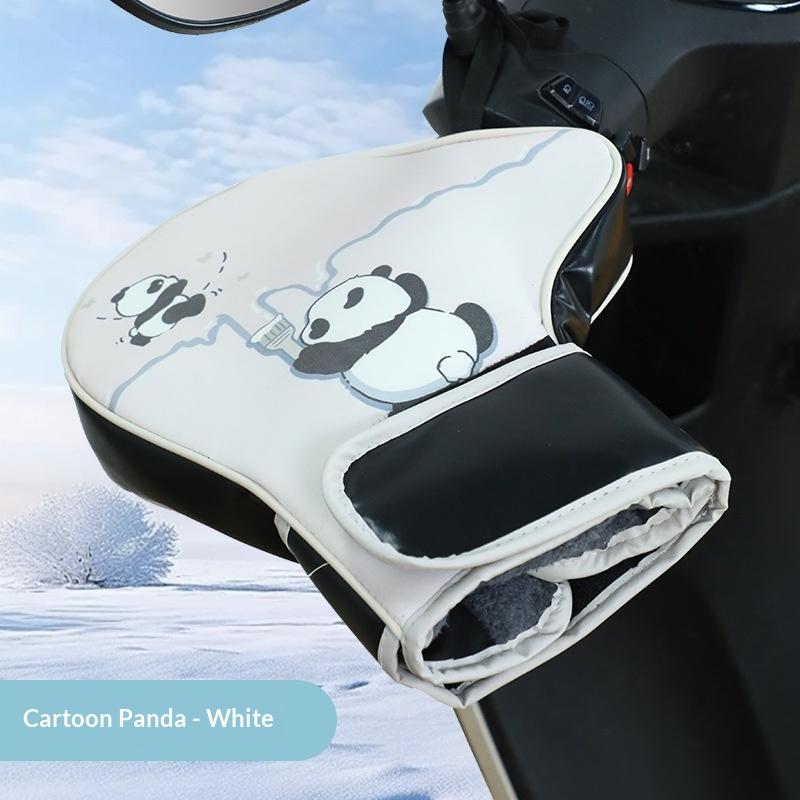 1 Pair Motorcycle Handlebar Gloves Muffs Winter Cycling Gloves Waterproof Handlebar Cover Mitts Snowmobile E-Bike Thermal Gloves