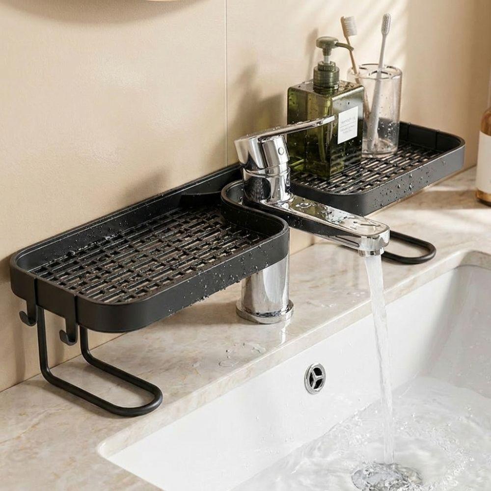 Mesh Bathroom Storage Rack Universal Counter Organizer Faucet Storage Shelf Shower