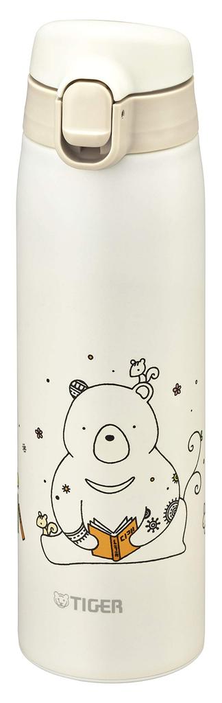 Tiger Thermos Tiger Water Bottle 500ml Kameichido Mug Stainless Steel Bottle One Touch Lightweight Bear (TIGER) MCT-A050W
