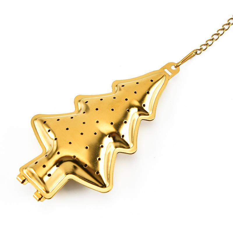 Stainless Steel Tea Infuser Christmas Tree Shape Mesh Tea Strainer Creative Christmas Party Teas Strainers Herb Spice Filter