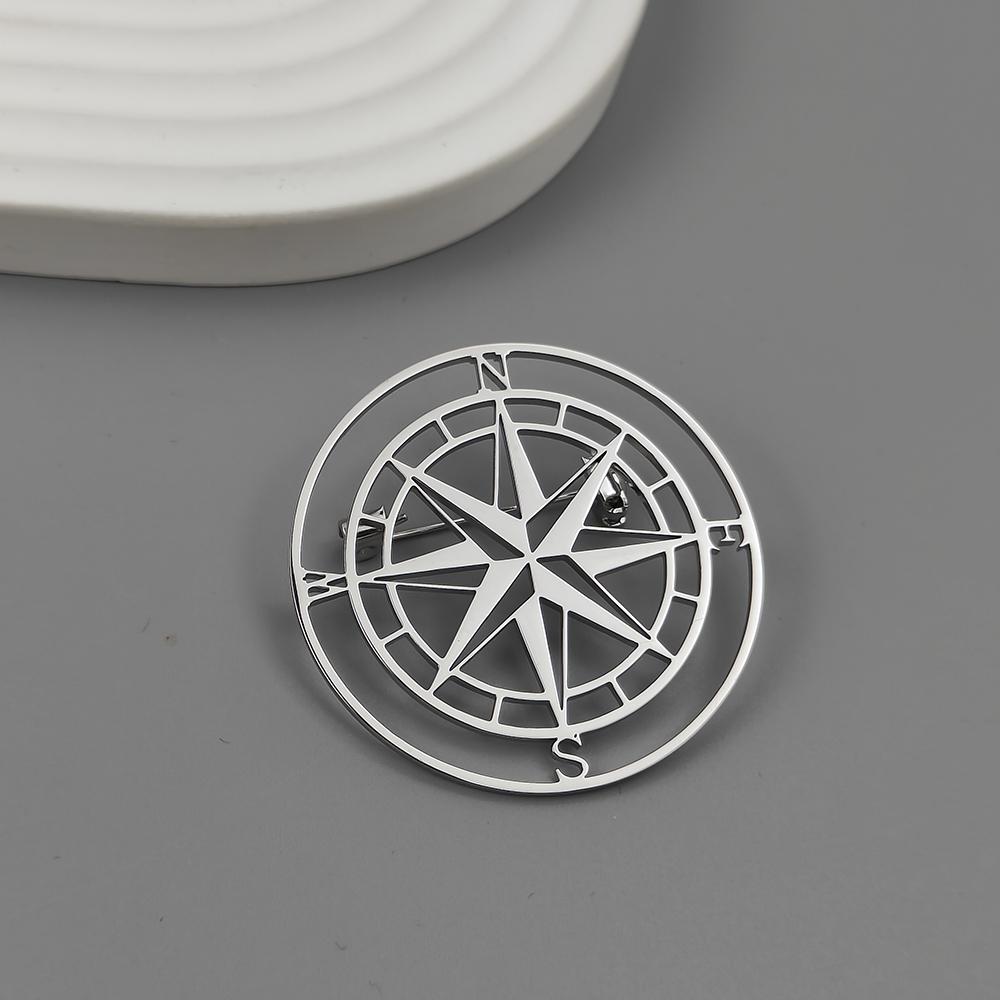 Stellar Mango Element Stainless Steel Brooch, Classic Fashion Badge, Banquet/Speech/Business Universal Lapel Jewelry.