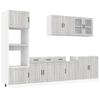 7 Piece Kitchen Cabinet Set Kalmar Grey Sonoma Wood Based Panel