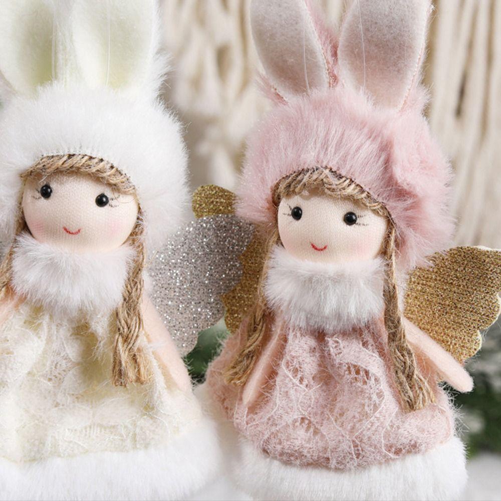 Soft Long Ears Angel Girl Ornaments Cartoon Xmas Tree Pendant  Party Favors