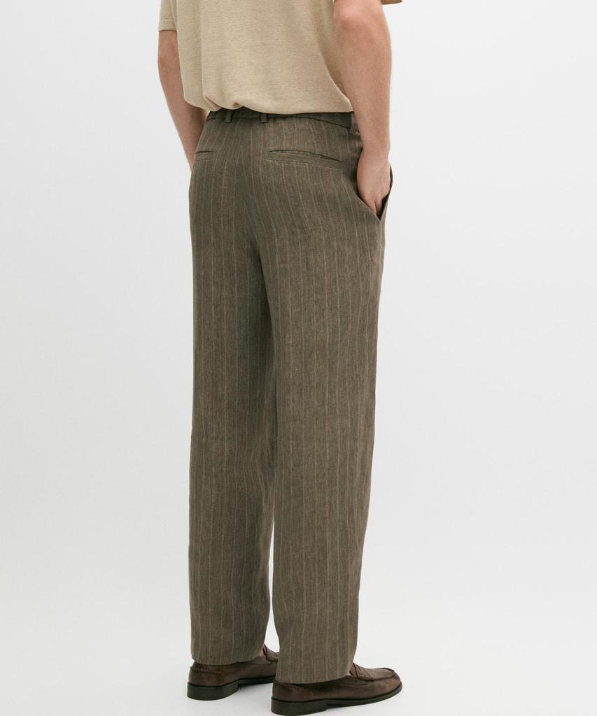 Masimodutti Linen Striped Pants