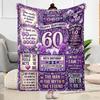 Happy 60th Birthday Celebration Flannel Blanket-Soft and Suitable for Sofas,Beds,Offices,Travel,All Seasons,Great Gift for Holidays and Birthdays.
