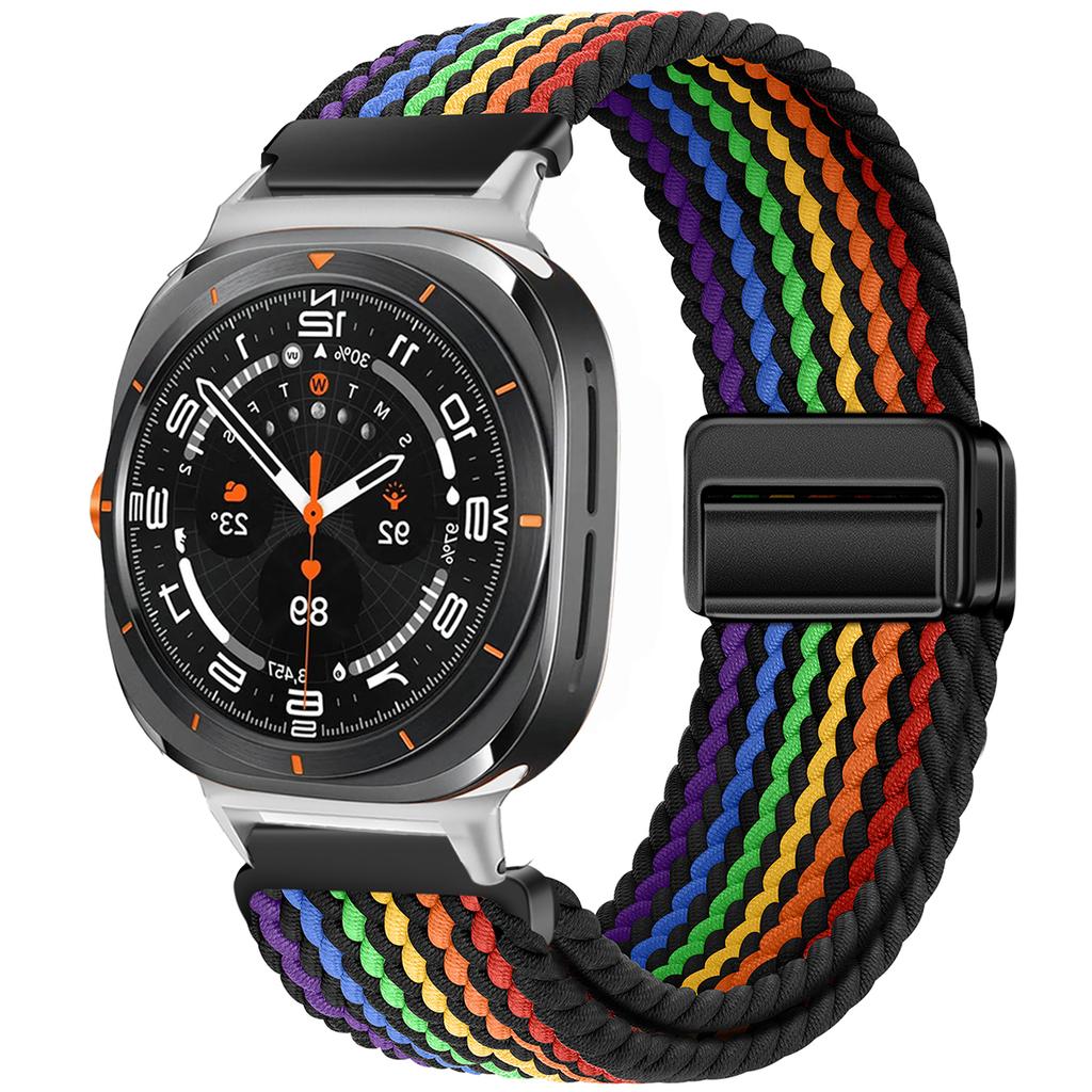 For Samsung Galaxy Watch Ultra Strap 47mm Accessories Magnetic Nylon Braided sport Bracelet Correa Galaxy Watch 7 Ultra Band