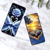 Cartoon Anime Entenmuster für Samsung A41 A35 A34 A33 A32 A25 A24 A23 A21s A06 A05 A04 A03 Note 10 20 Ultra 5G Schwarze Handyhülle