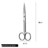 420 Stainless Steel Multi-Purpose Scissors: Large Curved, Straight, Round Tip for Surgical, Beauty, Nose Hair, Eyelid, and Teaching Use.