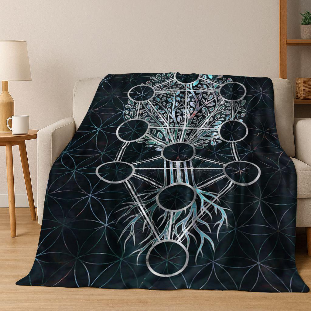 Bohemia Yoga chakra Mandala Spirit Meditation Flannel Blanket,Cozy Soft Throw Blanket for Home Bedroom Bed Sofa Cover Gift Kid