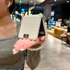 Samsung Z Flip7 Case - Crocodile Texture, Folding Screen, Pearl Bracelet, Scratch-Resistant, Hard Protection