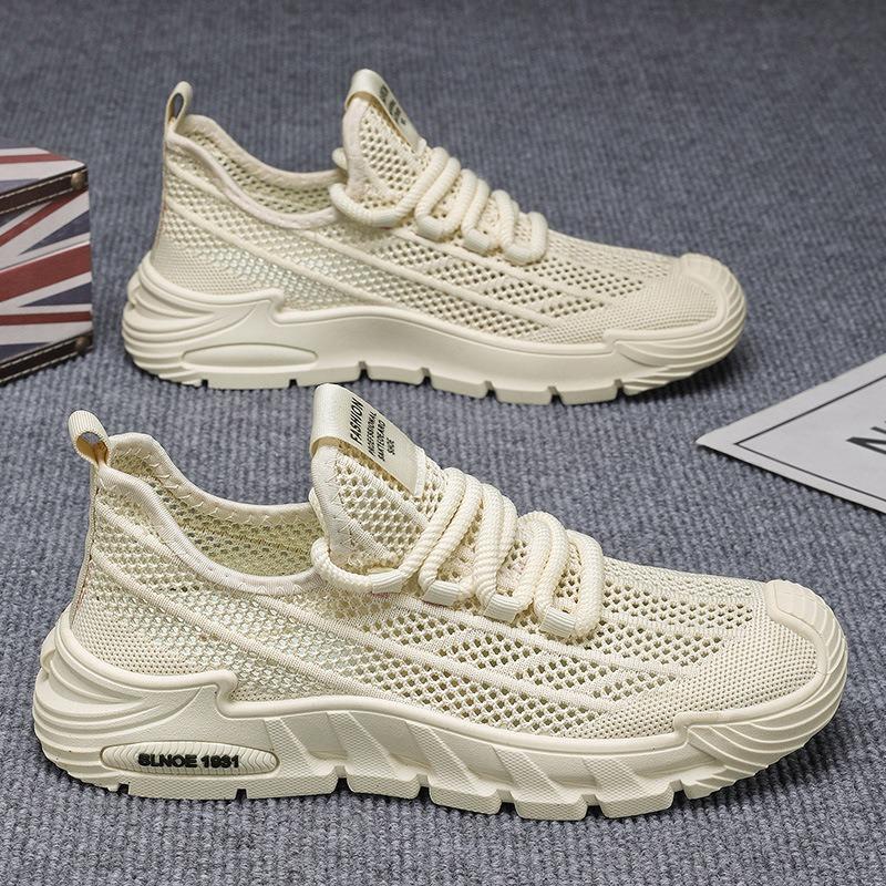Men's Shoes Summer New Breathable Hollow Mesh Shoes Men's Sports Shoes Non-slip Casual Fly Knitting