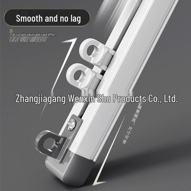 Aluminum Alloy Telescopic Curtain Track Sliding Rail - Top & Side Mount