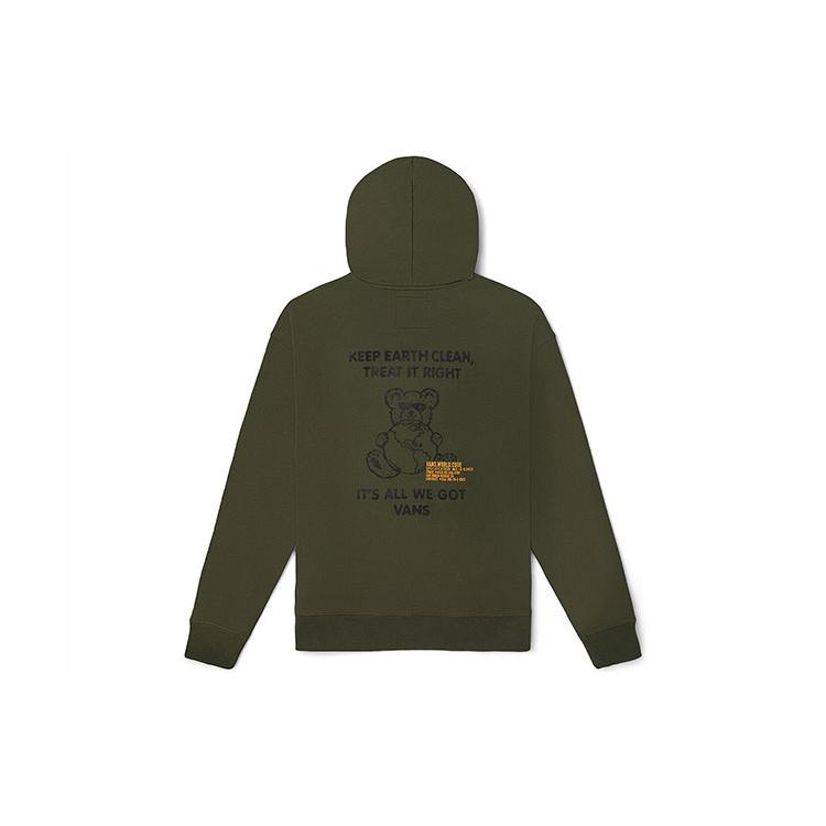 Vans Sweatshirts Unisex Green Hooded Moderate Regular VN0A54O3KCZ