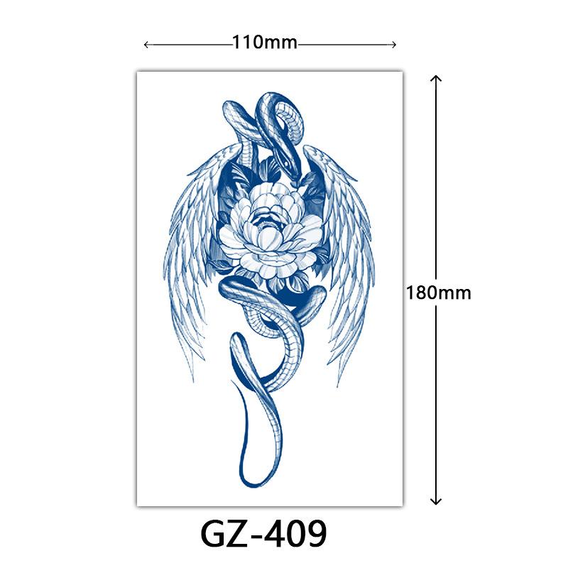 Autocolante Tatuaj Herbal, Autocolante Tatuaj cu Suc, Autocolante Tatuaj Semi-Permanent cu Litere Englezești Tatuaj