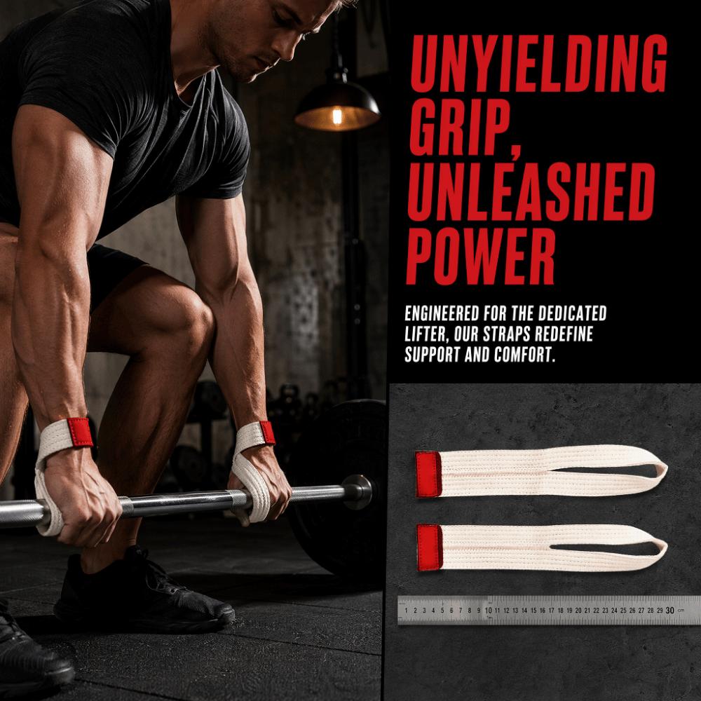 2PCS Reinforced Stitching Lifting Straps Cotton Wrist Wraps  Rowing Workouts
