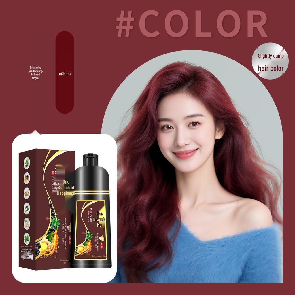 Black Qianlian Plant-Based Hair Dye - Gray Coverage Tube
