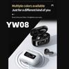 YW08 Bezprzewodowy zestaw słuchawkowy BT 5.4 z etui ładującym Smart Touch Kolorowy ekran ANC Redukcja szumów otoczenia Dźwięk przestrzenny 9D