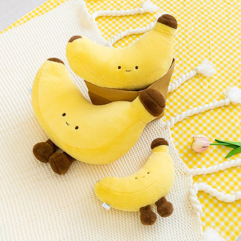 Cartoon Long Legs Banana Plush Toy Doll Cute Expression Fruit Pillow Doll Grab Machine Doll