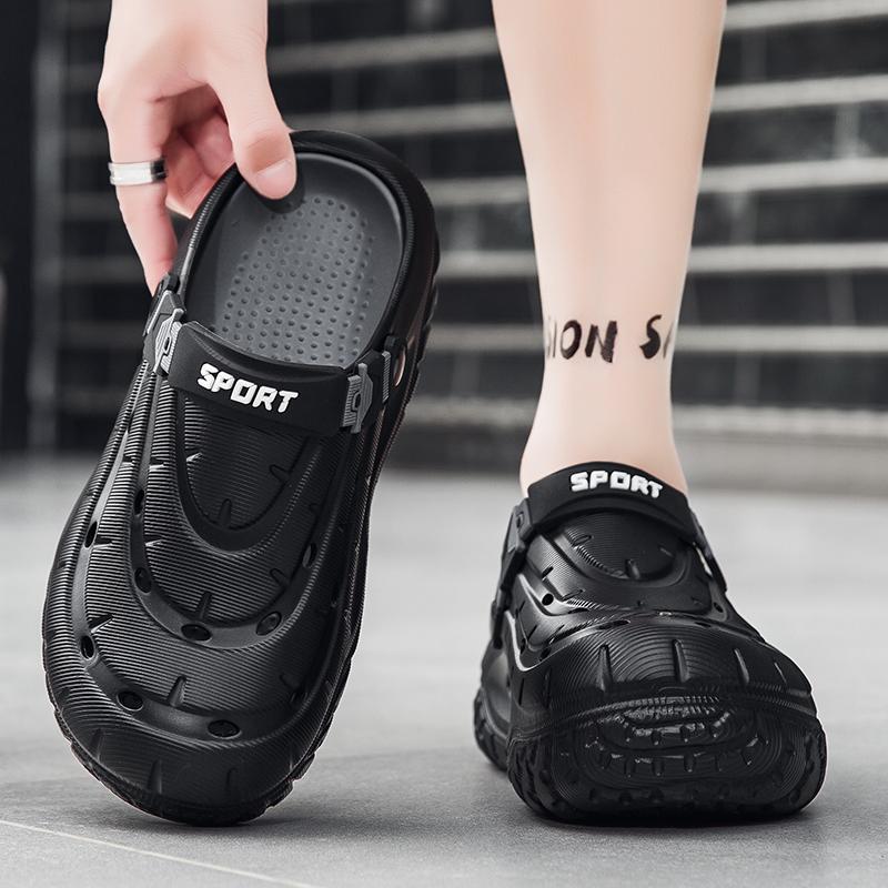 Men EVA Water Slide Sandals Quiet Thick Sole Outdoor Beach Bathroom Slippers Lightweight Summer Shoes for Outdoor Walking Travel