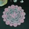 Round Mesh Rose Flower Embroidery Table Cloth Cover Wedding Tablecloth Dining Kitchen Christmas Table Decoration and Accessories
