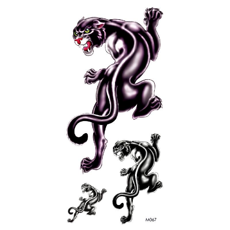 Realistic Bright Animal Totem Waterproof Rose Tattoo Stickers 190x90mm