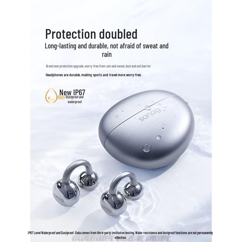 SANAG S7S Ultra AI Bone Conduction Bluetooth Ear Clip Headphones