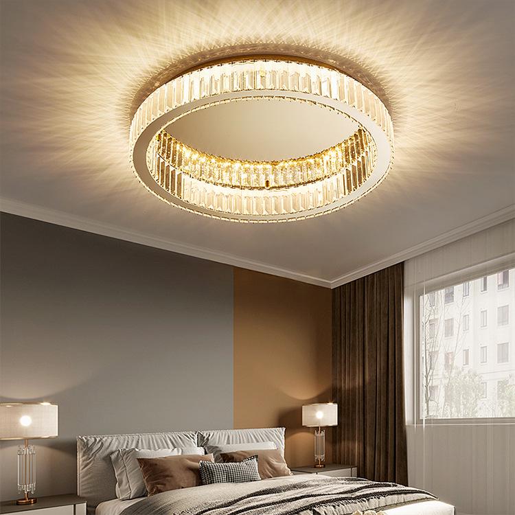 Modern Italian LED Crystal Ceiling Light for Bedroom and Dining Room