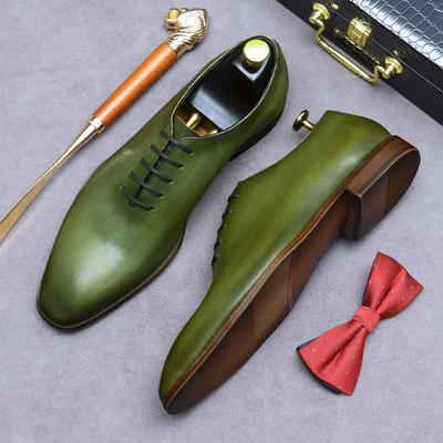 Herresko i ekte skinn av topp kvalitet, Oxford-sko for menn, vintage enkelt design, spiss tå for menn, bryllupssko, formelle sko, datingsko for gentleman