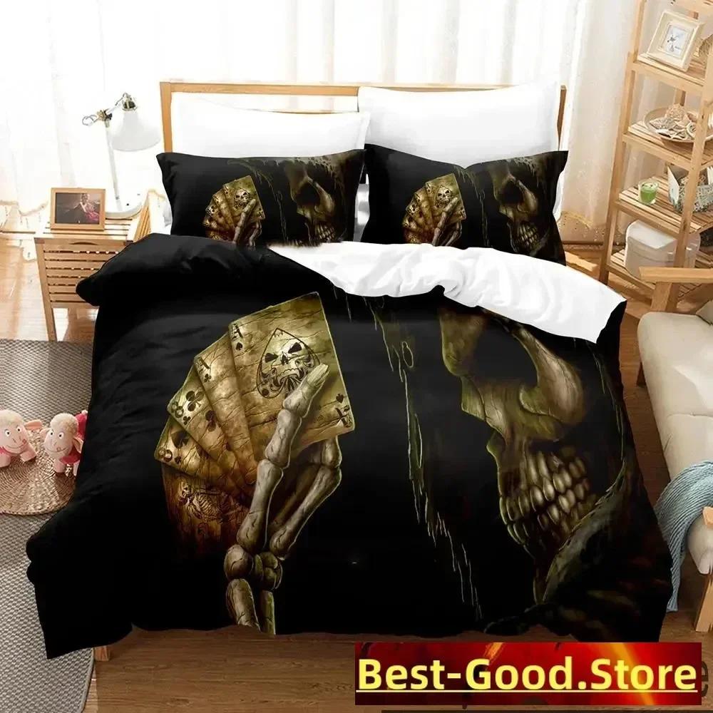 

3D Print Dark Grim Reaper Bedding Set Boys Girls Twin Queen King Size Duvet Cover Pillowcase Bed Boys Adult Home Textileextile 70x133cm 2pcs