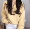 Women's Autumn & Winter Korean Style V-Neck Sweater Loose Lazy Style Versatile Pullover Knit Top Base Layer for Women