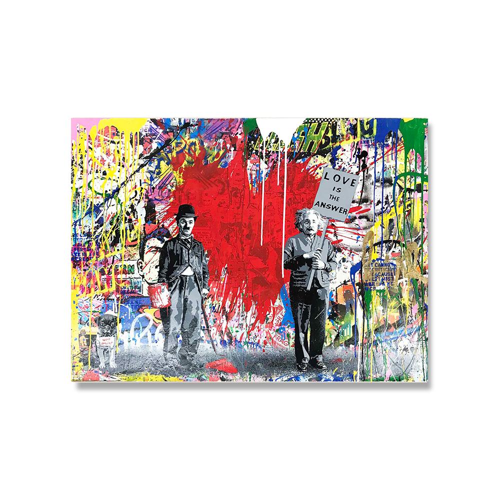 Love is The Answer Art Canvas Posters and Prints Funny Graffiti Street Art Wall Pictures for Modern Home Room Decoration Cuadros