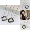 Fashionable Alloy Geometric Necklace For Women Stylish Unique Long Chain Jewelry