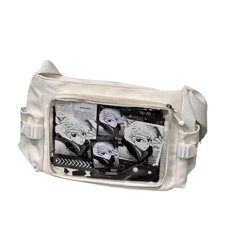 New Japanese Versatile Ita Bag: Large Capacity, Transparent Badge Shoulder Bag for Women