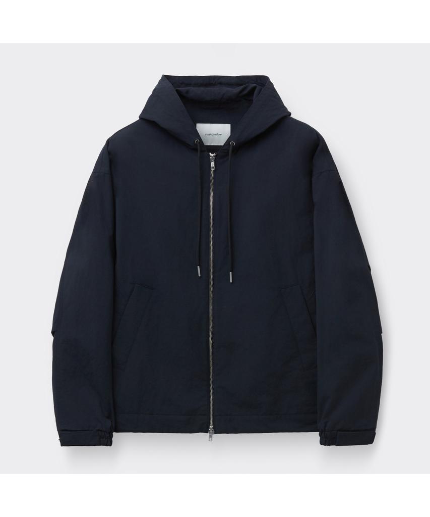 Customellow Navy Hooded Jacket C9Uam26114Nyx