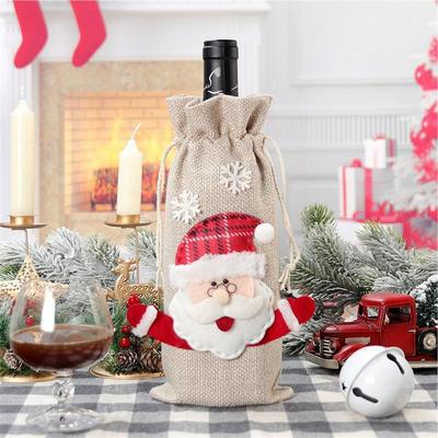 Wine Protector Bags Christmas Wine Bottle Wrapping Protector Bags Christmas Drawstring Red Wine Bottle Cover Bags For Travel