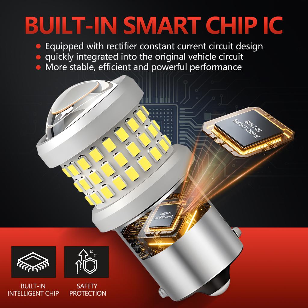 2pcs Bright LED 1156 1157 LED Bulbs BA15S P21W Bay15d P21/5w LED Light for Backup Reverse Tail Brake Turn Signal Light 12V 24V Bulbs 7