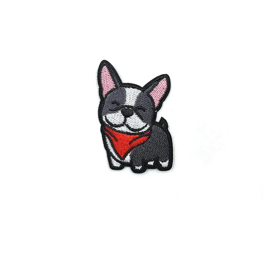 Aufnäher Tier Corgi Dackel Corgi Abzeichen Aufbügler für Kleidung Aufnäher Kleidung Stickerei Nähen Stoff Hundemuster Applikationen