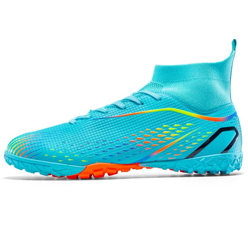 High-top Football Shoes Men's and Women's Indoor and Outdoor Broken Nail Sneakers Long Nail Non-slip Adult Grass Professional Training Shoes