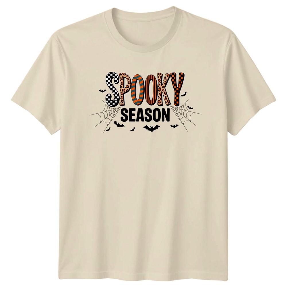 Spooky Season TShirt Retro Bat Spiderweb Halloween Gift For Him And Her