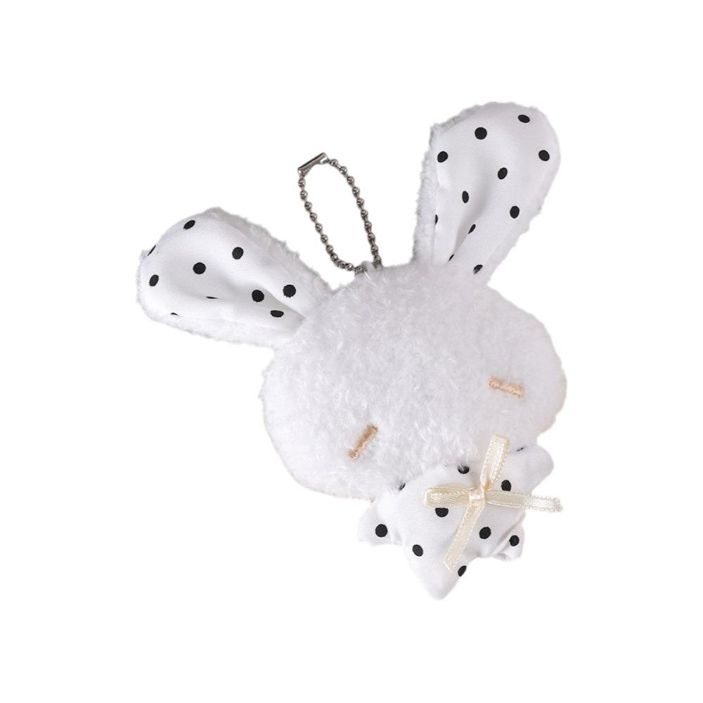 Soft Stuffed Plush Bunny Keychain Bead Chain Stuffed Bag Charm Rabbit Doll Pendant  Girls Gifts