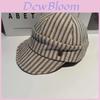 Vintage Striped Beret Hat For Women Spring Autumn Breathable Sun Protection Fashion Accessory