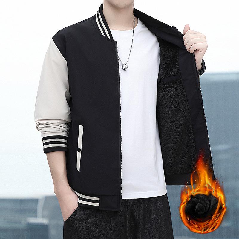 Куртка Куртка мужская осень и зима новый бейсбольный воротник свободный повседневный топ M — фото 3