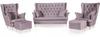Lounge Set of Furniture Wingback Gaja Sofa Armchairs Pouffes Family Meble Set