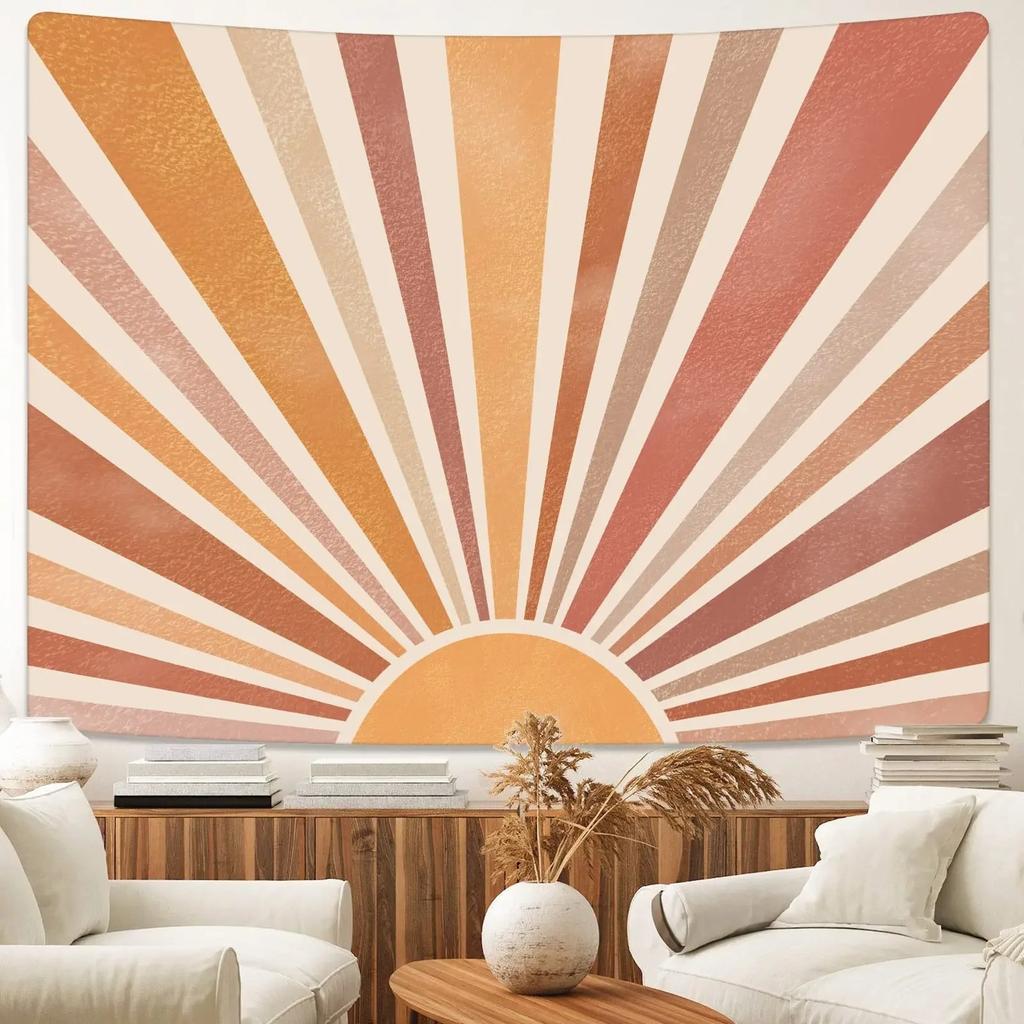 Vintage Sun Tapestry Office Living Room Decoration Home Wall Tapestry