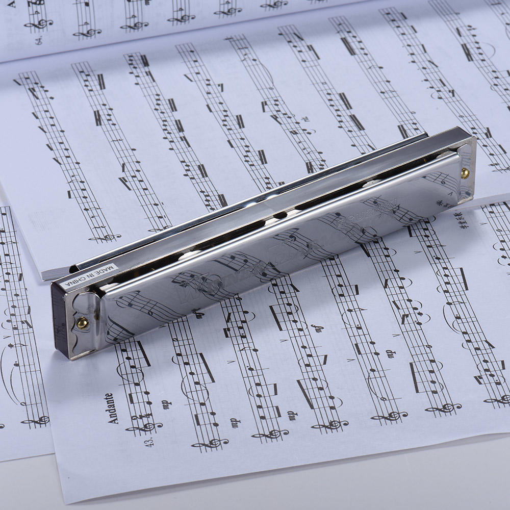 Suzuki W-24 24jamková harmonika Tremolo Key of C with Box Musical Instrument pro začátečníky