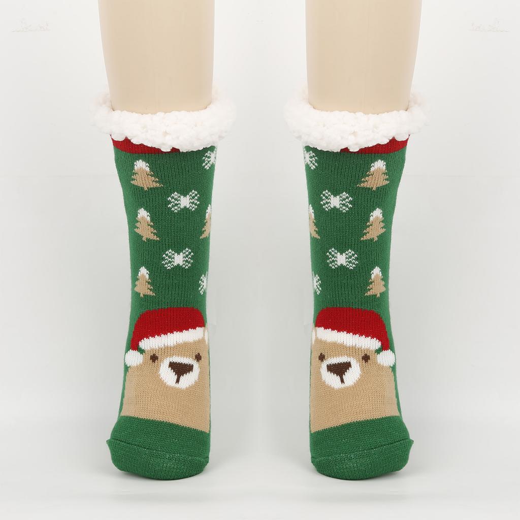 Women's Christmas Socks Floor Socks Snow Boots Thickened Fleece Home Sleep Socks Carpet Sock Covers